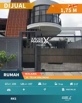 e108  Rumah Modern Desain Stylish dan Mewah, 2 Lantai Siap Huni