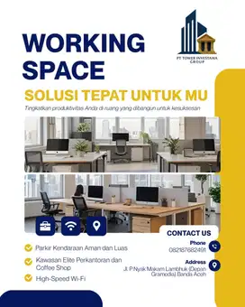 Ruang Kantor Modern di Lambhuk Banda Aceh – Siap Pakai