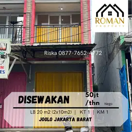 DISEWAKAN RUKO PINGGIR JALAN JOGLO JAKBAR