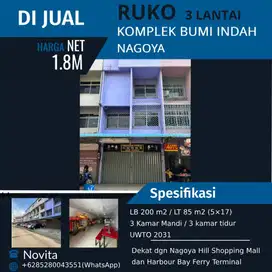 Ruko 3 Lantai, Siap Pakai KOMPLEK BUMI INDAH ,Nagoya,