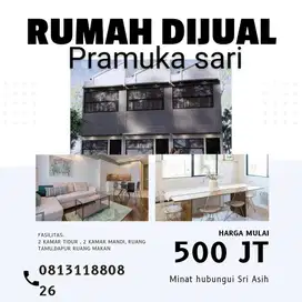 Rumah murah meriah 5 menit Daeler HYUNDAY PRAMUKA SARI 2 lantai