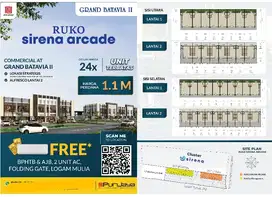 ruko sirena arcade Grand Batavia 2 free biaya surat