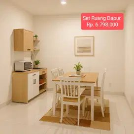 Promo set meja makan & kitchen set