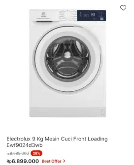 MESIN CUCI ELECTROLUX 9KG