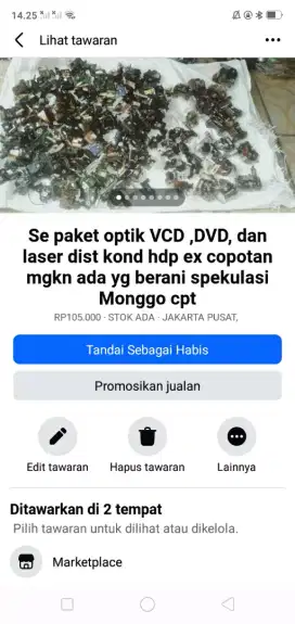 Se aket optik VCD/DVD/laser dist player kond hdp ex copotan murah sj