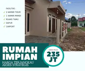 DIJUAL RUMAH CLUSTER MODERN 2 KAMAR SIAP HUNI MULAI DARI 235 JUTAAN
