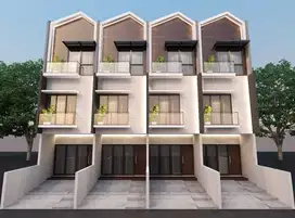 Dhyana rumah uk 3.75x14m bangunan baru di komplek kavling polri