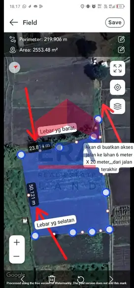 Dijual Tanah di Jalan Tenes Meja, Karangploso Malang