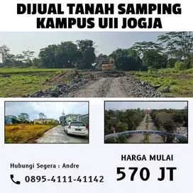 Tanah Area Kampus UII Jogja, Cocok untuk Bangun Usaha dan Hunian