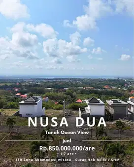 Tanah Premium Pemandangan Laut Kawasan Cluster Villa Nusa Dua