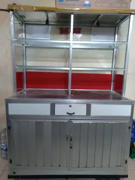 Etalase gerobak nasi padang 120cm