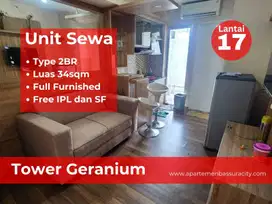 Sewa 2BR furnished tower Geranium apartment Bassura City