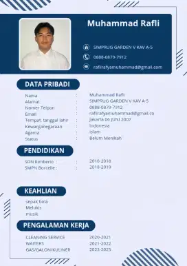 SAYA MUHAMMAD RAFLI MEMBUTUHKAN PEKERJAAN APA SAJA