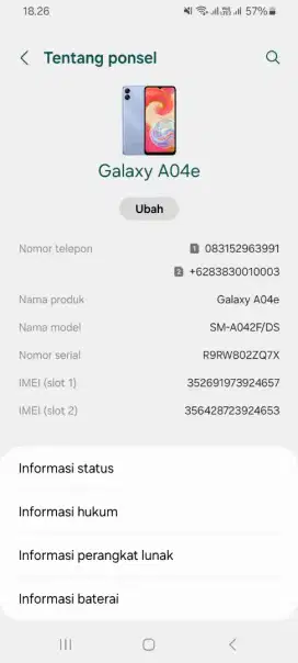 Samsung Galaxy A04e Batangan