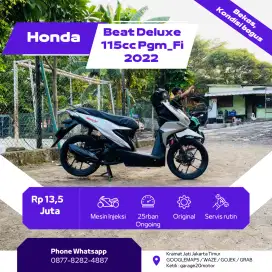 Honda All New Beat Deluxe 110cc Pgm_Fi Tahun 2022 Pajak Off