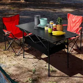 TaffSPORT Meja Lipat Outdoor Camping Folding Picnic Table 118x55x50cm