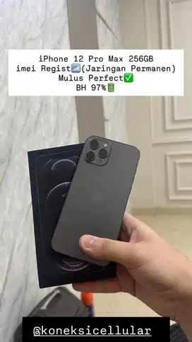 iPhone 12 Pro Max 256GB Graphite Fullset Original