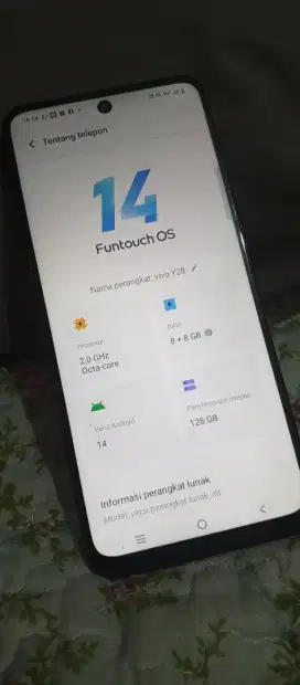Vivo Y28 8/128gb Fullset Bu cepat