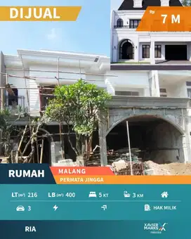 e115 Rumah Mewah Desain American Classsic dekat Universitas Brawijaya