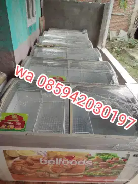 frezer sleding kaca.