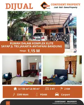 JUAL CEPAT RUMAH SIAP HUNI DI KOMPLEK ELITE DEKAT TERMINAL ANTAPANI
