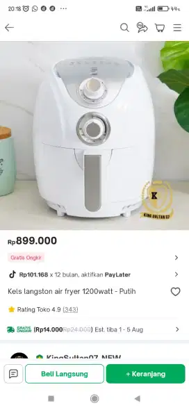 Air Fryer Kels Putih