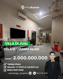 DIJUAL VILLA FULL FURNISHED DI KOMP CEMARA HIJAU