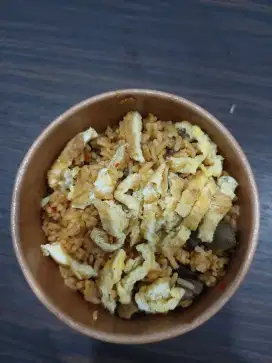 Nasi goreng pagi  isi ati ampela + telor