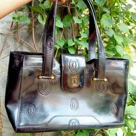 Tas Shoulder Bag Cartier Black Vintage