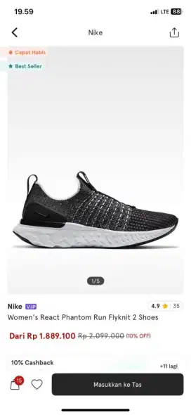 Sepatu NIKE SLIP ON PHANTOM