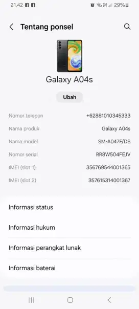 Samsung galaxy A04S 4/64