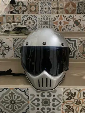 Helm Custom Cakil Silver