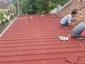 Tukang perbaikan atap bocor renovasi pasang baja ringan plafon PVC GRC