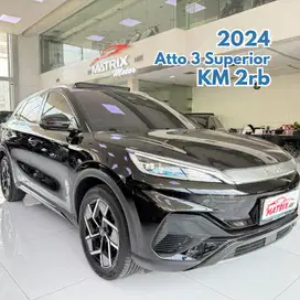 BYD Atto 3 Superior 2024 Black on Blue Extended Range EV Listrik Hitam