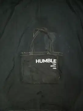 Tas Totebag Humble Warna Hitam Unisex Cowok Cewek Second Pribadi