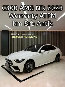 Mercedes Benz C300 AMG 2023 Putih Mercy Km8rb B88WIT