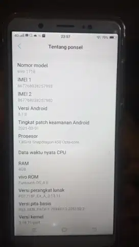 Hp vivo 1718 4/64