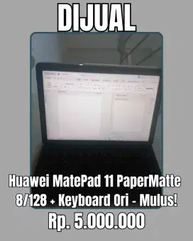 Huawei MatePad 11 PaperMatte 8/128 + Keyboard Ori - Mulus!