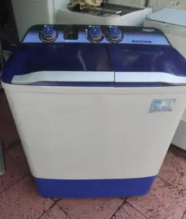 Mesin cuci Aqua 2 tabung kapasitas 8 kg siap pakai no minus