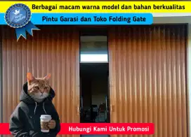 Gerbang Pintu Gudang Garasi Toko Galeri Folding Gate Model Terbaru