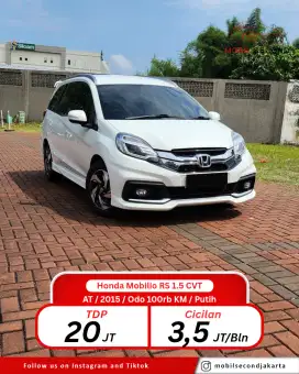 [Kondisi Terbaik!!] Honda Mobilio RS 1.5 CVT NIK 2015!! Putih Matic