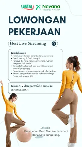 Host live online shop baju yoga