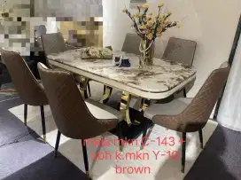 Meja Makan Batu Alam Marmer / Meja makan mewah