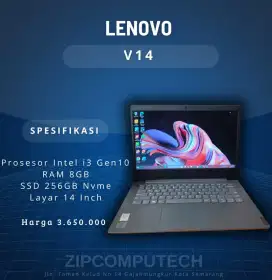 Lenovo V14 Core i3 Gen 10 Ram 8 Gb SSD 256 GB