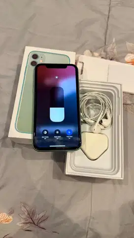 Dijual Iphone 11 Green 128GB Lengkap Terdaftar