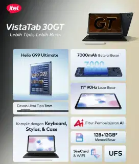 Tablet 4G itel VistaTab 30GT 128GB + Free Case, keyboard + stylush pen