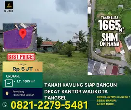 Dijual Tanah Strategis cocok untuk bangun cluster di pamulang