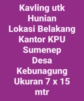 Lokasi utk pemukiman