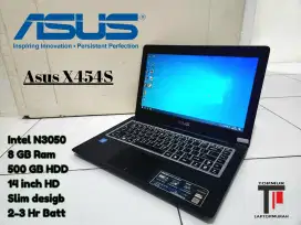 Laptop asus x453s model slim ram 8gb siap pakai