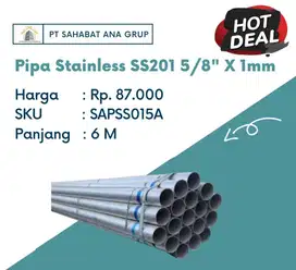 Pipa Stainless SS201 5/8 X 1mm